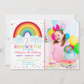 Cute Rainbow Clouds Birthday Kaart (Voorkant)