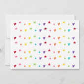 Cute Rainbow Clouds Birthday Kaart (Achterkant)