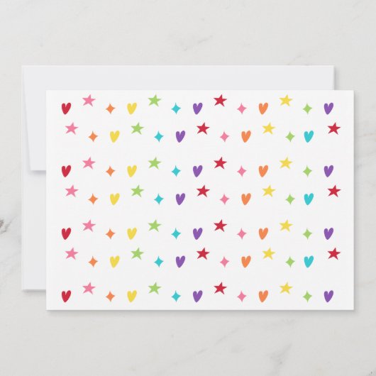 Cute Rainbow Clouds Birthday Kaart (Achterkant)