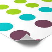 Cute Rainbow Colored Polka Dots Poster (Hoek)
