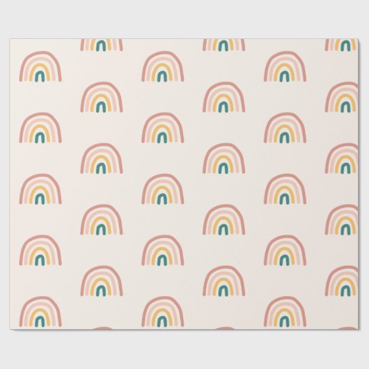 Cute Rainbow Colorful Cadeaupapier (Vlak)