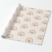 Cute Rainbow Colorful Cadeaupapier (Uitgerold)
