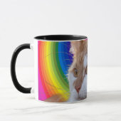 Cute Rainbow Colorful Cat Photo Mok (Links)