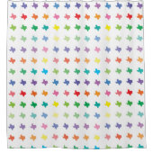 Cute Rainbow Colors Map of Texas Douchegordijn (Voorkant)