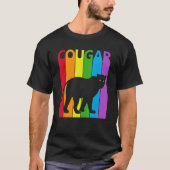 Cute Rainbow Cougar T-shirt (Voorkant)