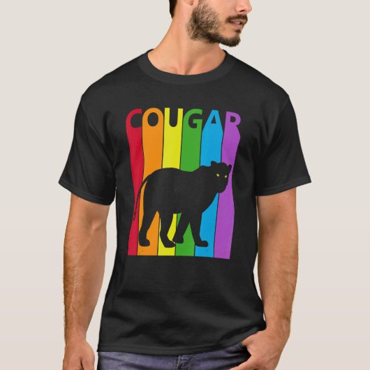 Cute Rainbow Cougar T-shirt (Voorkant)