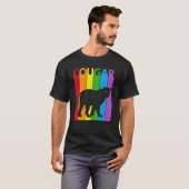 Cute Rainbow Cougar T-shirt (Voorkant volledig)