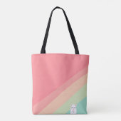 Cute Rainbow Critter in roze, Oranje en groen Tote Bag (Achterkant)