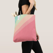 Cute Rainbow Critter in roze, Oranje en groen Tote Bag (Dichtbij)