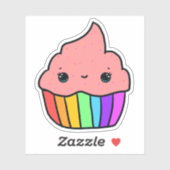 Cute Rainbow Cupcake Sprinkles Sticker (Vel)