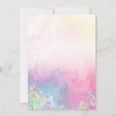 Cute Rainbow Custom Baby shower RSVP Kaart (Achterkant)