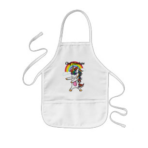 Cute Rainbow  Dansend Unicorn Kinder Schort