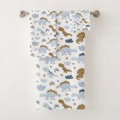 Cute Rainbow Dinosaur Pattern Bad Handdoek (Insitu)