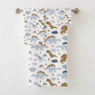 Cute Rainbow Dinosaur Pattern Bad Handdoek