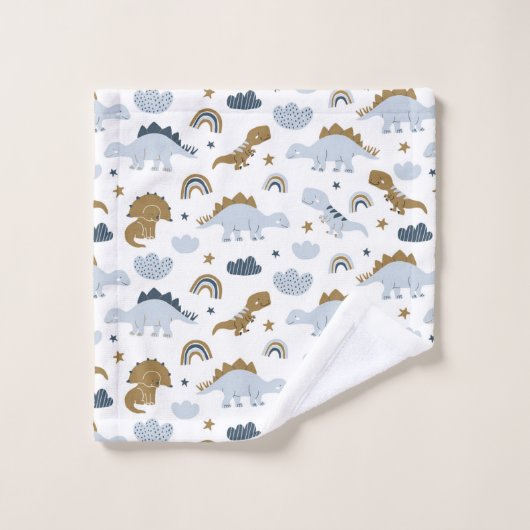Cute Rainbow Dinosaur Pattern Bad Handdoek (Wasdoekje)
