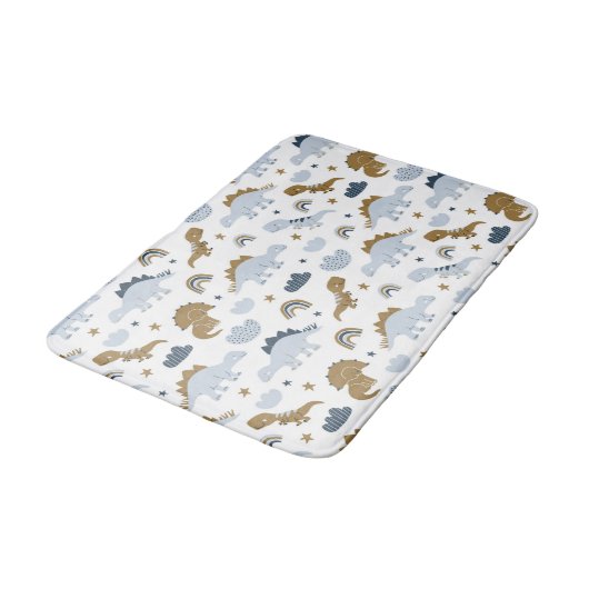 Cute Rainbow Dinosaur Pattern Badmat (Gekanteld)