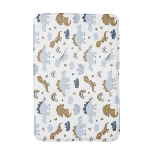 Cute Rainbow Dinosaur Pattern Badmat (Voorkant Verticaal)