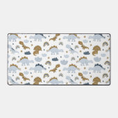 Cute Rainbow Dinosaur Pattern Bureaumat (Voorkant)