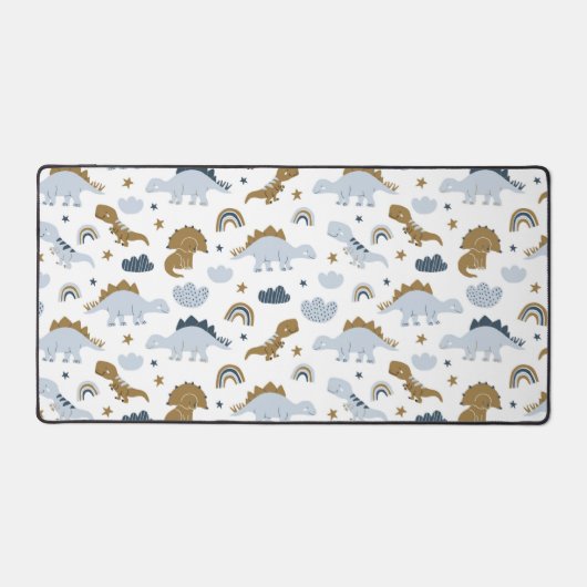 Cute Rainbow Dinosaur Pattern Bureaumat (Voorkant)