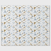 Cute Rainbow Dinosaur Pattern Cadeaupapier (Vlak)