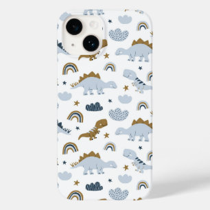 Cute Rainbow Dinosaur Pattern Case-Mate iPhone 14 Hoesje