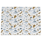 Cute Rainbow Dinosaur Pattern Groot Cadeauzakje (Voorkant)