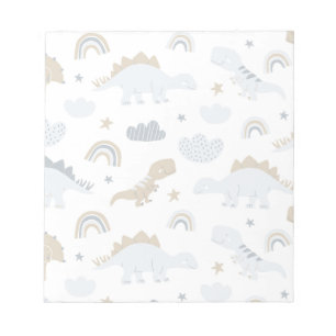 Cute Rainbow Dinosaur Pattern Notitieblok