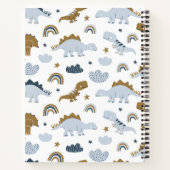 Cute Rainbow Dinosaur Pattern Notitieboek (Achterkant)