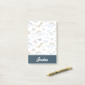 Cute Rainbow Dinosaur Pattern Post-it® Notes (Op bureau)