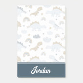 Cute Rainbow Dinosaur Pattern Post-it® Notes (Voorkant)