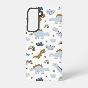 Cute Rainbow Dinosaur Pattern Samsung Galaxy Hoesje