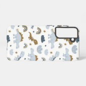 Cute Rainbow Dinosaur Pattern Samsung Galaxy Hoesje (Achterkant horizontaal)