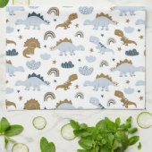 Cute Rainbow Dinosaur Pattern Theedoek (Gevouwen)