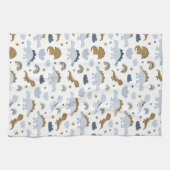 Cute Rainbow Dinosaur Pattern Theedoek (Horizontaal)