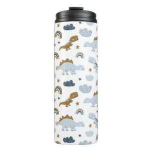 Cute Rainbow Dinosaur Pattern Thermosbeker