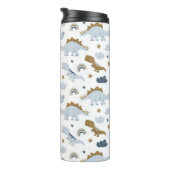 Cute Rainbow Dinosaur Pattern Thermosbeker (Geroteerd rechts)