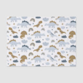 Cute Rainbow Dinosaur Pattern Tissuepapier (Voorkant)