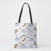 Cute Rainbow Dinosaur Pattern Tote Bag (Voorkant)