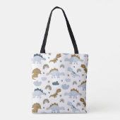 Cute Rainbow Dinosaur Pattern Tote Bag (Achterkant)