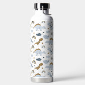Cute Rainbow Dinosaur Pattern Waterfles (Links)