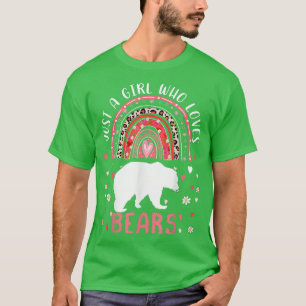 Cute Rainbow, een meisje dat van Beren Leopard hou T-shirt