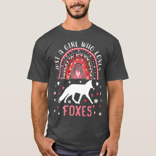 Cute Rainbow, een meisje dat van Foxes Leopard hou T-shirt
