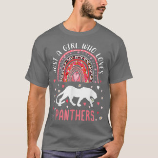 Cute Rainbow, een meisje dat van Panthers Leopar h T-shirt