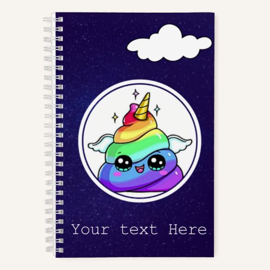 Cute Rainbow Emoji Poop Journal Notitieboek (Voorkant)