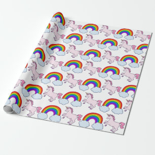 Cute Rainbow en Unicorn Cadeaupapier