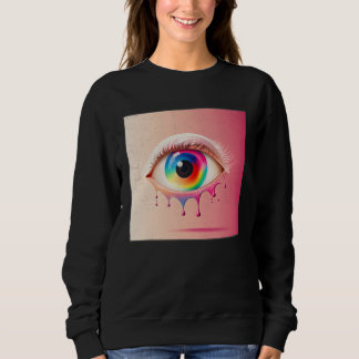 Cute Rainbow Eye Illustration Colorful Tears Uniqu Trui