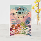 Cute Rainbow Flowers,  Moederdag Kaart (Gele Bloem)
