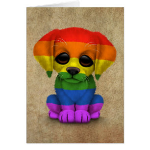 Cute Rainbow Gay Pride Puppy Dog
