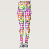 Cute Rainbow Gingham Leggings (Voorkant)