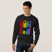 Cute Rainbow Goat Animal Trui (Voorkant volledig)